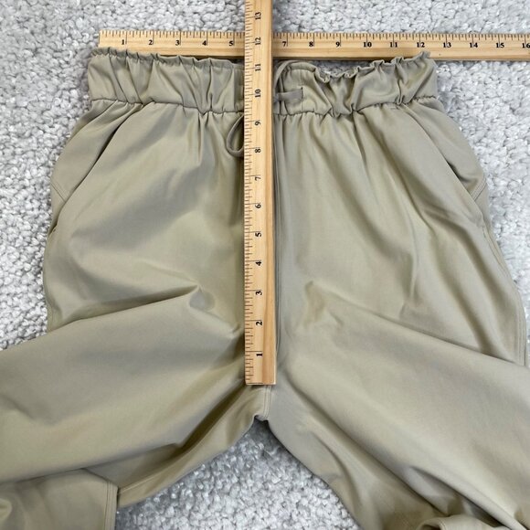 Lululemon Stretch High Rise Jogger Pants Beige Tan - Picture 8 of 10